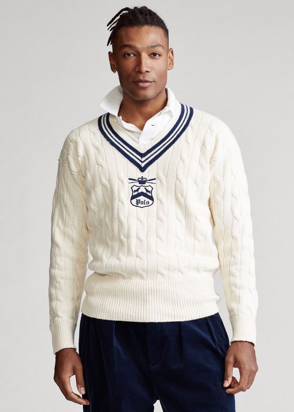 Suéter Polo Ralph Lauren Embroidered Cricket Homem 10895-TMUW